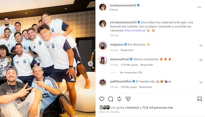 Otamendi se rindió ante la "leyenda" del cuarteto