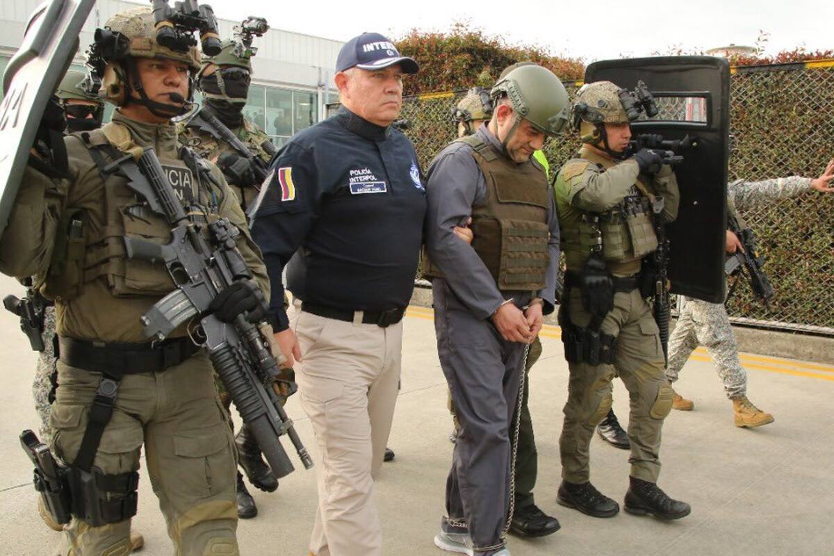 Otoniel fue entregado a la DEA para su extradición a Estados Unidos