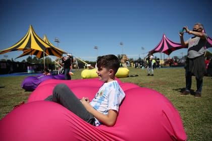 Otra de las atracciones del Kidzapalooza son los pufs