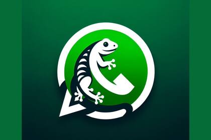 Otra imagen alusiva al "modo lagartija verde" de WhatsApp