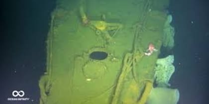 Otra imagen del USS Stewart captada por los drones submarinos de Ocean Infinity