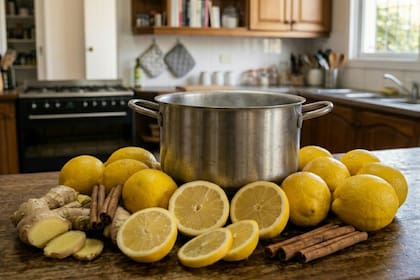 Otra opción recomendable es hervir las rodajas de uno o dos limones en agua durante unos 15 minutos como máximo