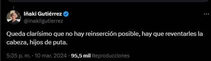 Otra polémica publicación de Iñaki Gutiérrez