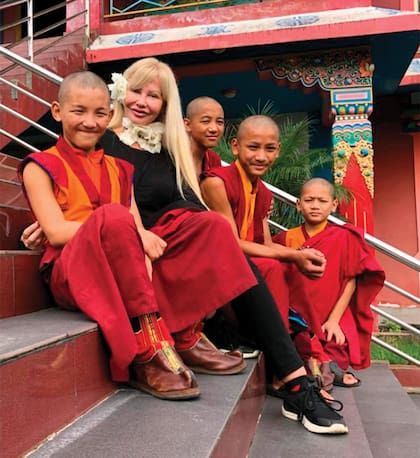 Otra postal de su vida en Nepal.