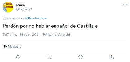 Otra vez, los distintos usos de una misma lengua presente en una de las respuestas