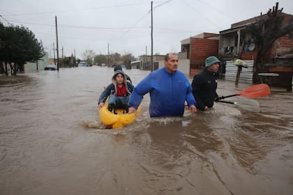 Otro año más de desastre climático. La imagen corresponde a la última inundación registrada en La Plata, en agosto último