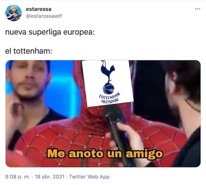 Otro de los memes que apunta al Tottenham