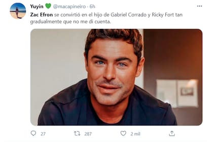 Otro de los tuits que bromearon acerca del look del actor de High School Musical