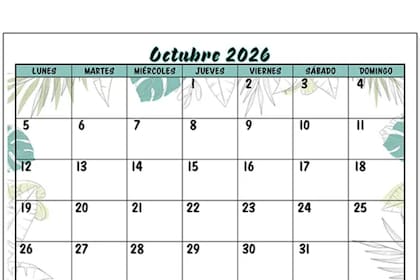 Otro diseño para destacar las fechas del mes