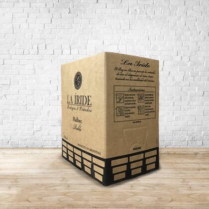 Otro ejemplar en caja: La Íride, aquí en su versión Malbec