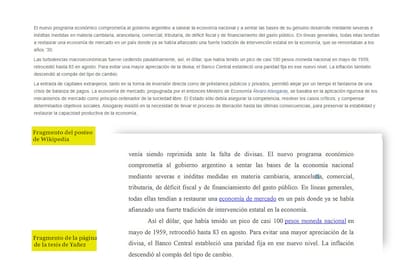 Otro fragmento de la tesis de Fabiola Yañez que es similar a la entrada de Wikipedia