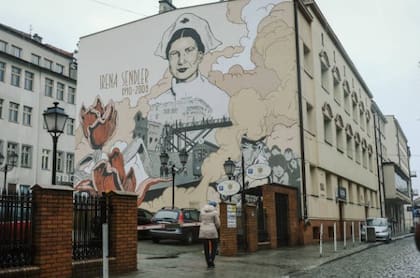 Otro mural de Irena, en Rzeszow, Polonia (Foto: Getty Images)
