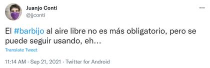 Otros recordaron que la flexibilización no implica la prohibición de los barbijos.