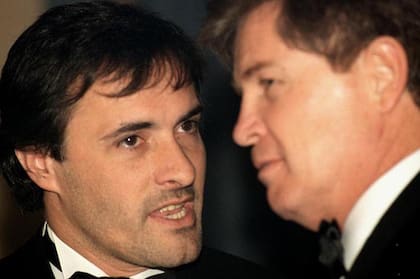Otros tiempos: "Corcho" Rodríguez durante una fiesta de Fundaleu en el Hotel Alvear el 5 de octubre de 1998