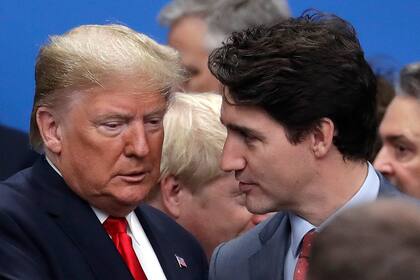Otros tiempos: Donald Trump, con el ex primer ministro canadiense, Justin Trudeau
