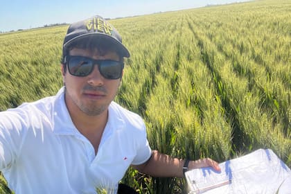 Otros tiempos: Ignacio Juárez en un lote de trigo