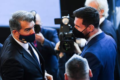 Otros tiempos: Laporta y Messi el 17 de marzo de este año, en el acto de asunción del nuevo presidente de Barcelona.