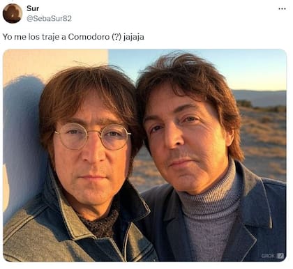 Otros usuarios usaron la IA y le cambiaron el lugar geográfico a los dos cantantes