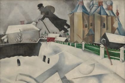 Over Vitebsk (1915-20), la pintura restituida de Marc Chagall