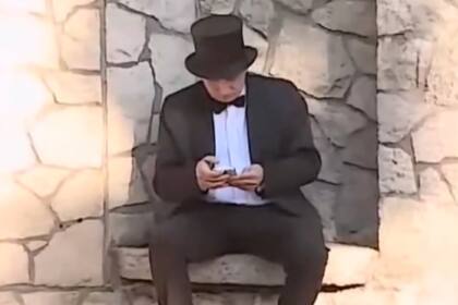 Pablo Cabaleiro, conocido como El Mago sin Dientes, en las inmediaciones de la Quinta de Olivos