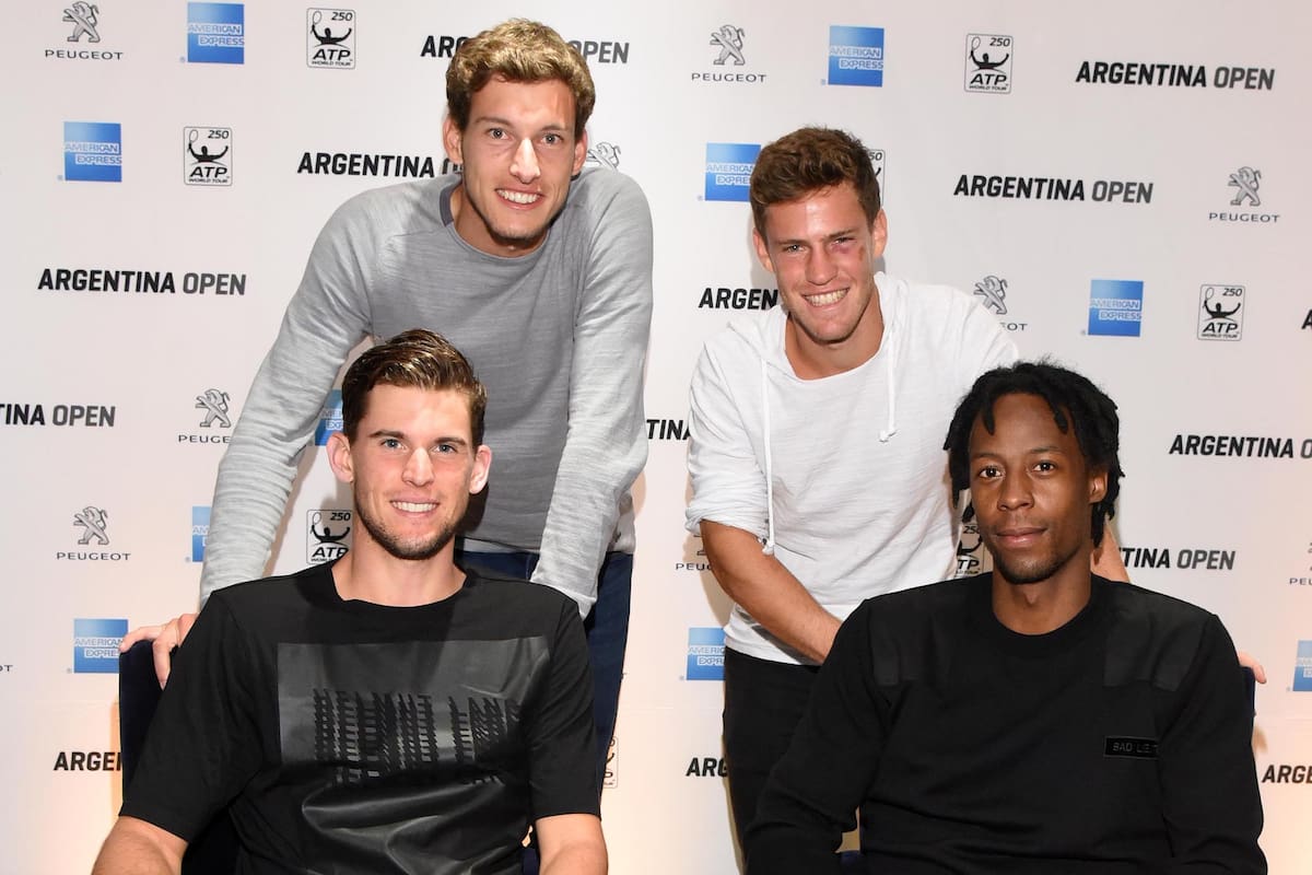 Pablo Carreño Busta, Diego Schwartzman, Gaël Monfils y Dominic Thiem