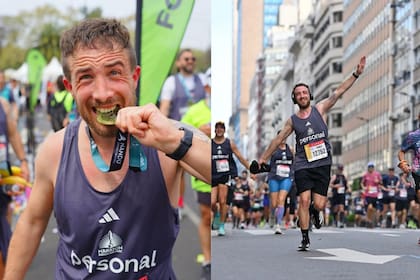 Pablo completó su primera maratón en poco más de 5 horas