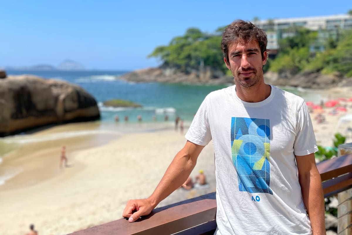 Pablo Cuevas, el mejor tenista uruguayo de la historia, en Río de Janeiro, durante la entrevista con LA NACION