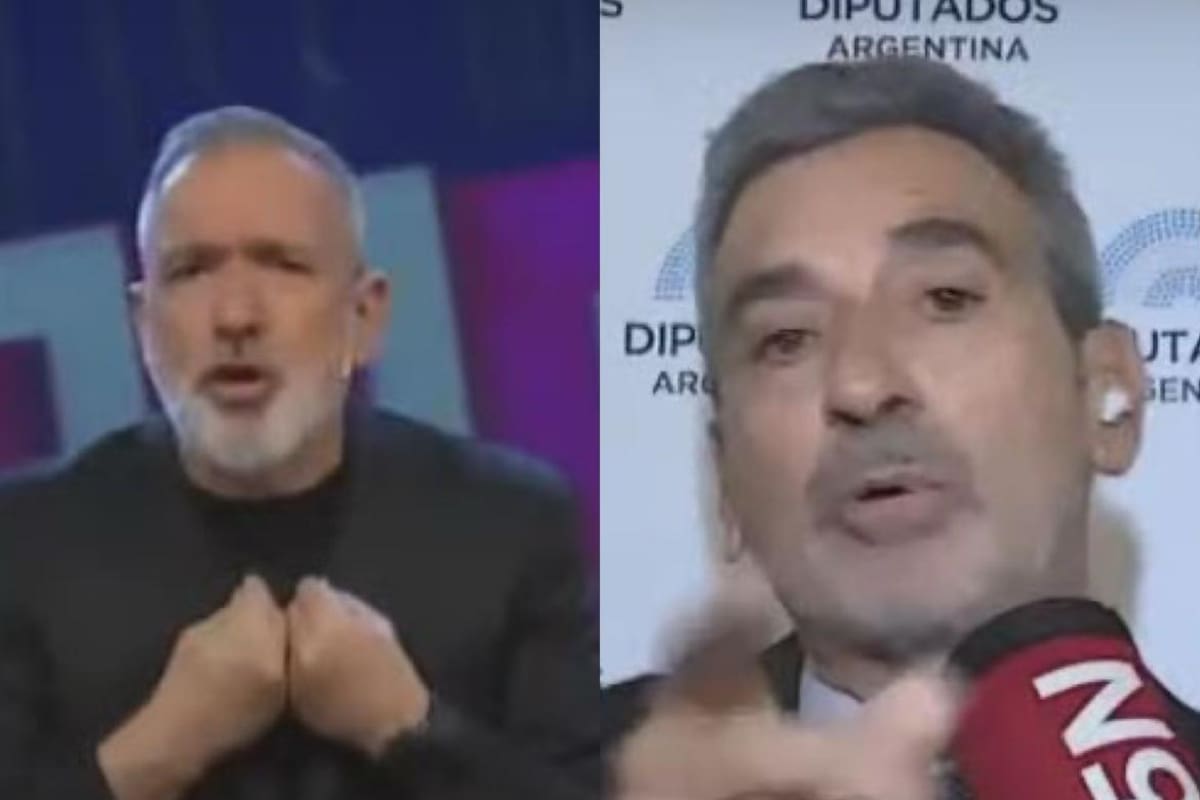 Pablo Duggan y Florencio Randazzo, durante el cruce que mantuvieron en C5N