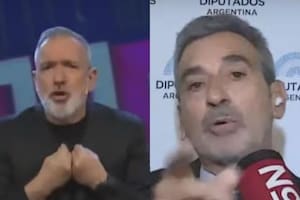 Pablo Duggan y Florencio Randazzo, durante el cruce que mantuvieron en C5N