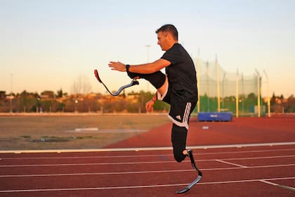 Pablo Giesenow, durante un entrenamiento en Córdoba