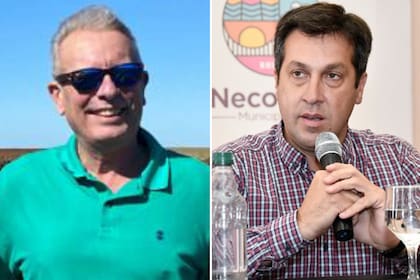Pablo González, productor agropecuario y dirigente de la Sociedad Rural y; el intendente de Necochea Arturo Rojas