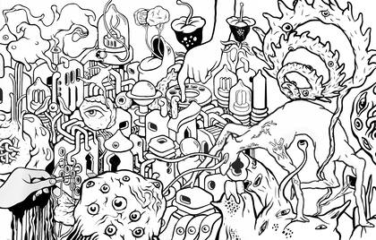 Pablo Harymbat, también conocido como “Gualicho”, intervendrá una superficie dónde los asistentes podrán participar de una obra colaborativa para generar un gran mural