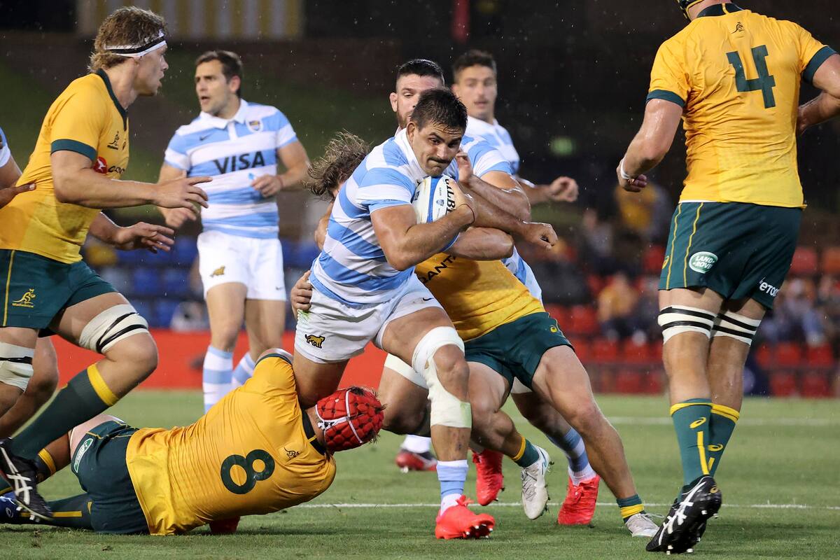 Pablo Matera durante el partido que disputan los Pumas vs. los Wallabies en Newcastle, Australia.