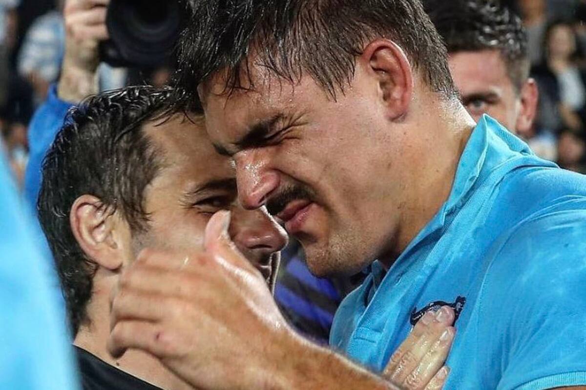 Pablo Matera llorando al finalizar el partido