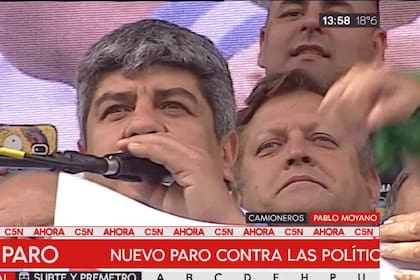 Pablo Moyano cerró la lista de oradores del acto sindical