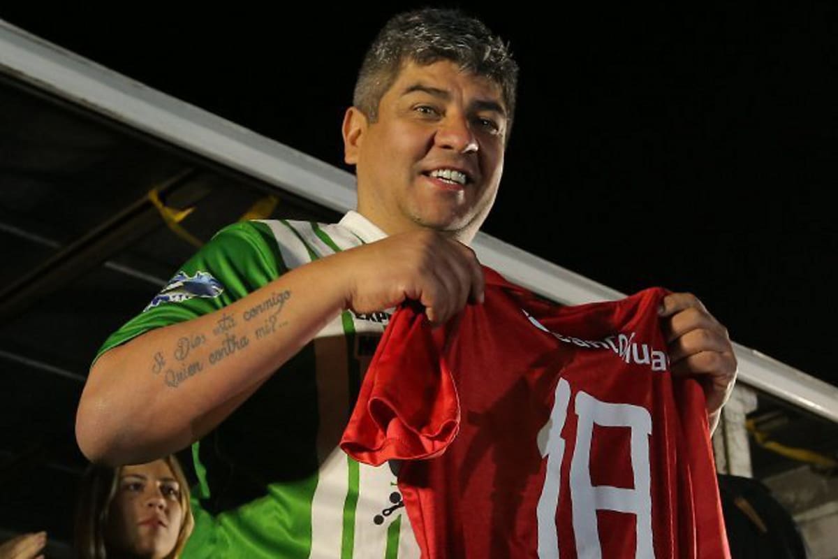 Pablo Moyano, en un acto tras el regreso al país