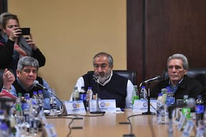 Pablo Moyano, Héctor Daer y Carlos Acuña, los integrantes del triunvirato de mando de la CGT