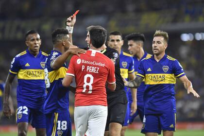 Pablo Pérez, insultos y expulsión en la Bombonera