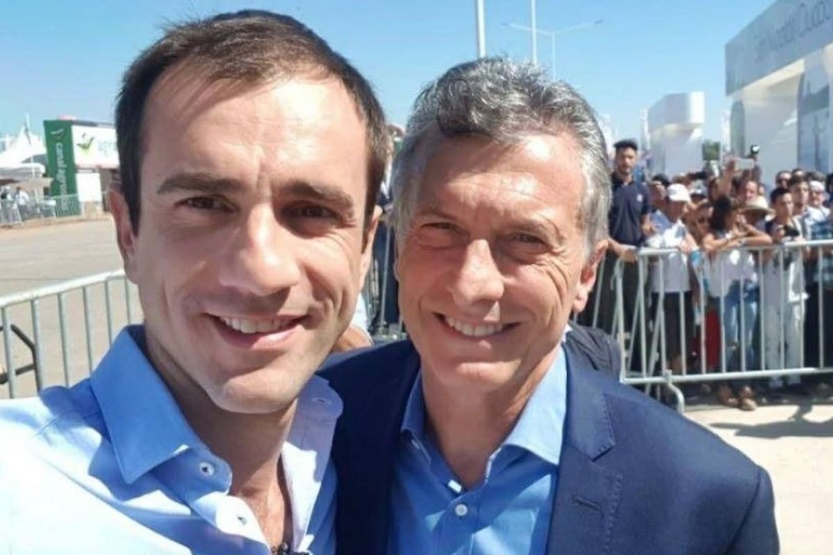 Pablo Petrecca, intendente de Junín, con Mauricio Macri