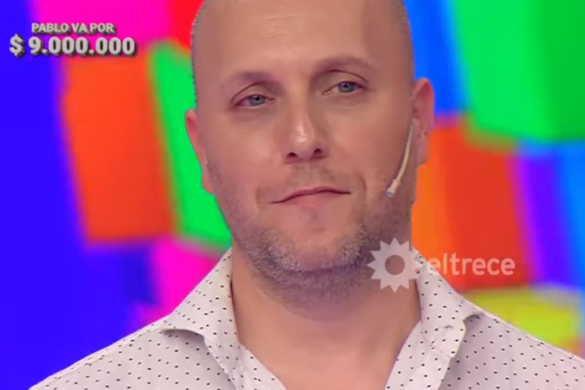 Pablo, que trabaja en la fábrica de una conocida gaseosa, participó en Los 8 escalones y este viernes puede hacer historia (Foto: Captura eltrece)