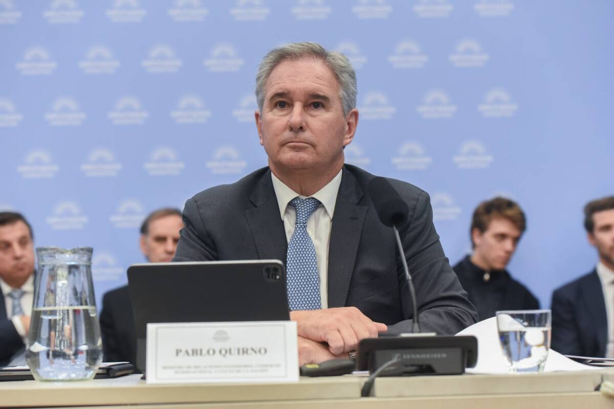 Pablo Quirno, exsecretario de Finanzas y actual canciller, en la Comisión de Presupuesto de Diputados