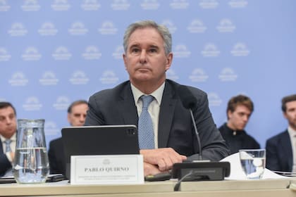 Pablo Quirno, exsecretario de Finanzas y actual canciller, en la Comisión de Presupuesto de Diputados