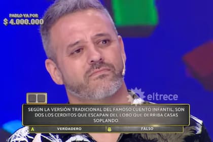 Pablo respondió que una pregunta era verdadera y se la tomaron como falsa (Foto: Captura de video)