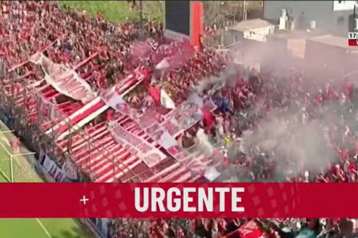 Pablo Rossi mostró en vivo cómo estaba la tribuna de San Martín de Tucumán, con una afluencia de hinchas que parecía superar el 50 por ciento del aforo