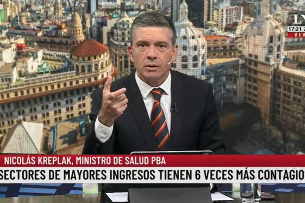 Pablo Rossi se refirió a las declaraciones del ministro de Salud de la provincia de Buenos Aires, Nicolás Kreplak, que aseguró que los sectores de mayores ingresos se contagiaban más el coronavirus que los deciles inferiores