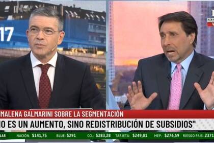 Pablo Rossi y Eduardo Feinmann hablaron sobre la nueva segmentación de tarifas que anunciaron hoy en el Ministerio de Economía