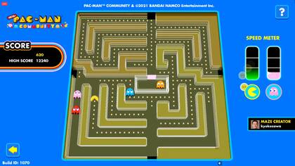 Pac-Man Community es posible ver las partidas de otros jugadores
