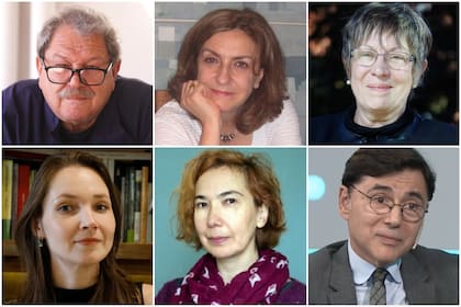 Paco Ignacio Taibo II, Pilar Calveiro, María Teresa Andruetto, Natalia Litvinova, Raquel Robles y Jorge Fontevecchia