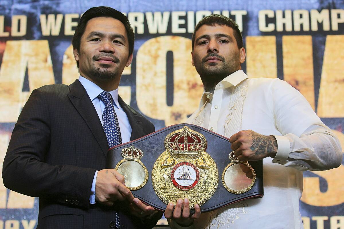 Pacquiao y Matthysse, juntos en la presentación del combate