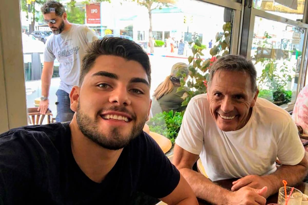 Padre e hijos futbolistas